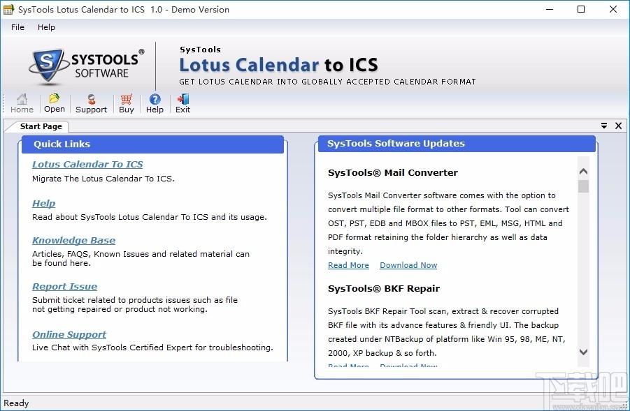 SysTools Lotus Notes Calendar To ICS,NSF转ICS工具