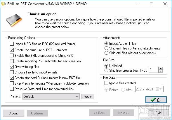 EML to PST Converter下载,EML到PST转换器