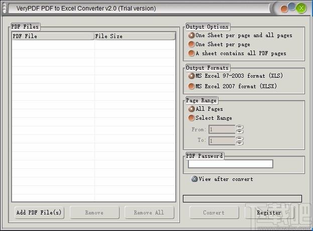VeryPDF PDF to Excel Converter下载,PDF转Excel转换器