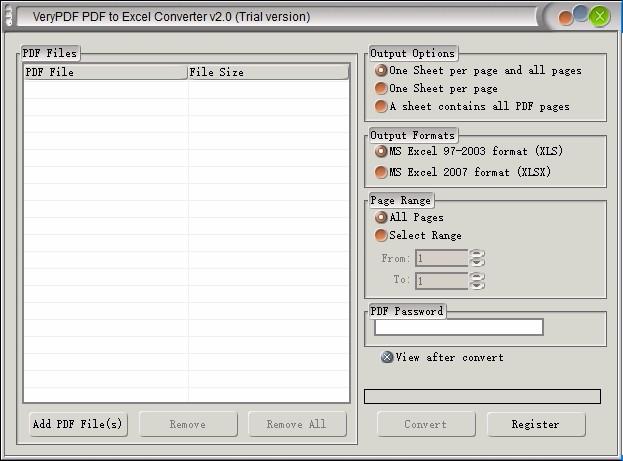 VeryPDF PDF to Excel Converter下载,PDF转Excel转换器