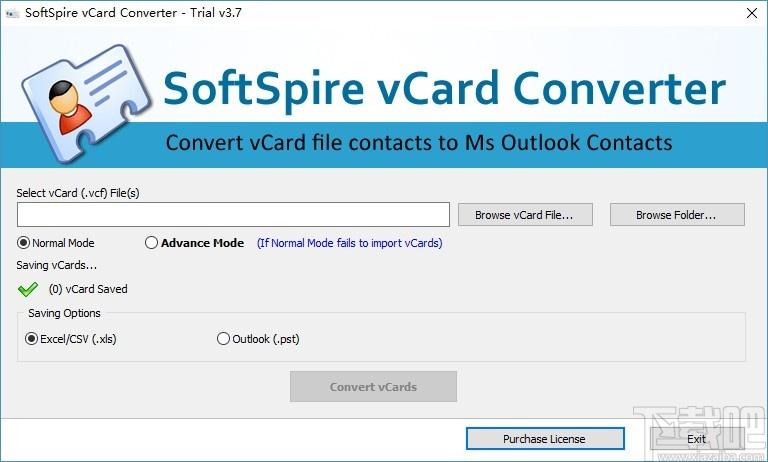 SoftSpire vCard Converter下载,vCard格式转换器,vCard格式转换